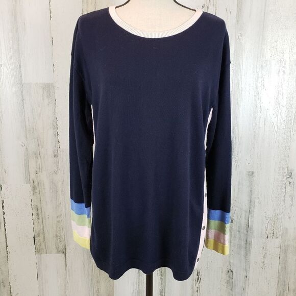 Talbots Side Striped Sweater Sz M - Picture 1 of 6